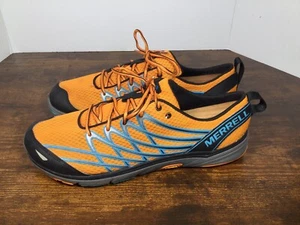 Merrell Schuhe Herren 10,5 Barfuß Run Bare Access 3 J06285 Orange Peel Blau - Bild 1 von 9