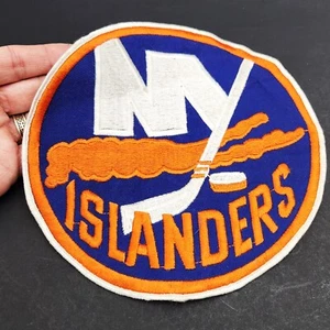 Rare Vintage New York Islanders NHL Hockey Patch- HUGE 8" Round Team Jersey Logo - Picture 1 of 2