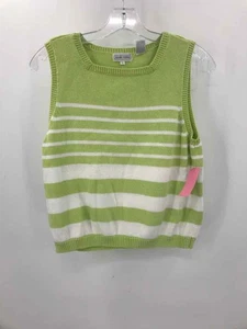 Pre-Owned Jeanne Pierre Green Size Large Knit Tank Top - Picture 1 of 3