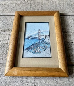 San Francisco Eileen David Hand Colored Litho Print Signed 8" x 6" - Picture 1 of 4