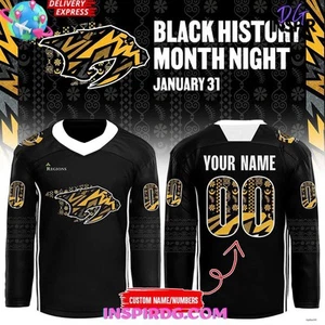 Personalized Nashville Predators Black History Month Night 2025 Hockey Shirt - Picture 1 of 7