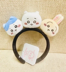 Japan offizielles Chiikawa Park Tokyo limitiert Usagi Hachiware drei Plüsch Stirnbänder - Bild 1 von 3