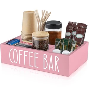 ALEION Coffee Station Organizer - Wood Countertop Accessories Organizer with ... - Picture 1 of 7