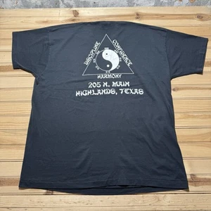 Vintage 90s Highlands Texas Kung Fu Discipline Harmony Confidence Shirt Size 2XL - Bild 1 von 9