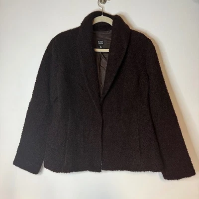 Chaqueta Blazer Eileen Fisher Marrón Oso de Peluche Esponjosa Acogedora Abrigo de Otoño para Mujer Grande Foto 1 de 3