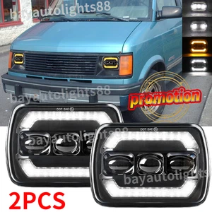 Faro sellado LED 2 piezas 130W 7x6" ajuste alto/bajo para Chevrolet 1985-2005 Astro Van - Imagen 1 de 11