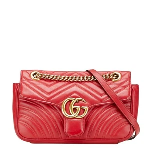 Bolso de Hombro GUCCI GG Marmont Doble G Acolchado Pequeño Corazón Cadena 443497 【Estados Unidos... - Imagen 1 de 12