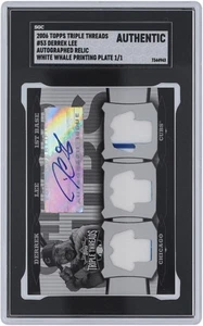 Derek Lee Cubs Signed 2006 Topps Triple Threads Printing Plate #53 #1/1 SGC Card - Picture 1 of 4