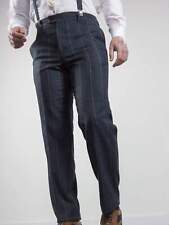 Men's Tweed Trousers Marco Prince Keaton Navy Tweed Check