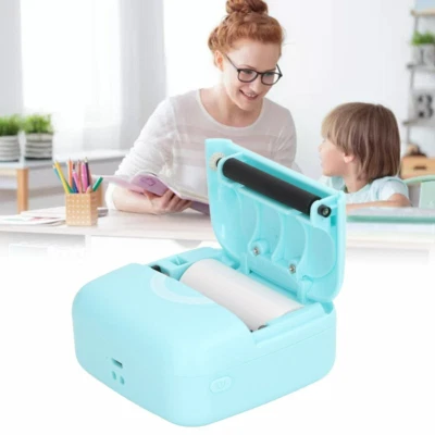 Portable Bluetooth Label Sticker Maker Machine Wireless Printer w/Printer Paper - Image 1 of 4