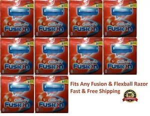 Cartuchos de recarga de cuchillas de afeitar manuales para hombre Gillette Fusion 5 1 4 8 16 32 64 80 - Imagen 1 de 9
