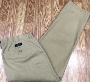 BANANA REPUBLIC EMERSON CHINO 100% COTTON PANTS TAN/ KHAKI Sz 36W x 30L - Picture 1 of 4