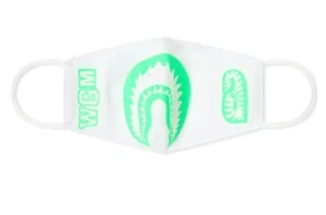 A BATHING APE Glow in the dark shark face mask white BAPE Accessory - Picture 1 of 6