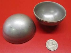 304 Stainless Steel Half Sphere / Balls 2.50" Diameter x 1.25" Height, 2 Pieces - Picture 1 of 12