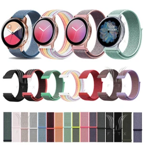Für Samsung Galaxy Watch Active 2 40/44mm gewebtes Nylon Loop Sport Armband 20mm - Bild 1 von 45