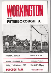 1972/73 Division 4 - WORKINGTON v. PETERBOROUGH UNITED - Picture 1 of 1