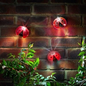 Luz de Pared Solar Ladybird Dama Insecto Rojo Pared Cerca Iluminación Decorativa 1 pieza - Imagen 1 de 24