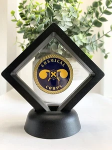 US ARMY Military CHEMICAL CORPS USA Challenge Coin With 3D Vitrine - Bild 1 von 2