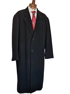 HUGO BOSS BLACK 100% PURE NEW WOOL OVERCOAT == XL - Picture 1 of 8
