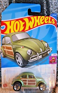 Hot Wheels 1967 VOLKSWAGEN BEETLE Compact Kings Green Woodie - Stocking Stuffer - Picture 1 of 5