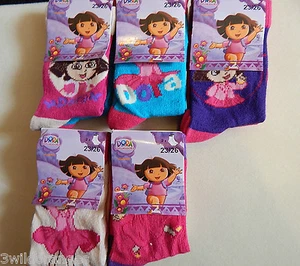 Socken Dora the Explorer Mädchen Socken 2 Paar Größe UK 6-8,5 EU 23/26 - Bild 1 von 6