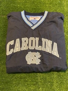 Vintage North Carolina Tar heels jacket mens XL blue pullover basketball RK - Picture 1 of 16