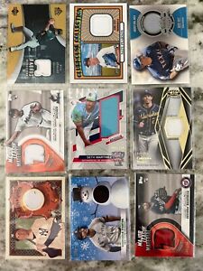 Baseball Relic Lot (9 cards) Topps Upper Deck, RC, SP