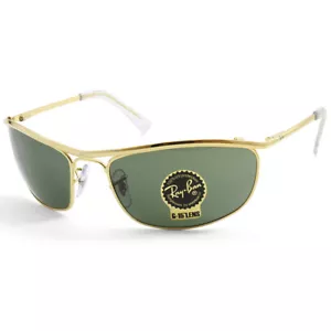Gafas de sol deportivas Ray-Ban RB3119 001 Olympian doradas/verdes G15 para hombre tallas 59 y 62 - Imagen 1 de 5
