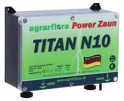 Agrarflora Weidezaungerät TITAN N10 - 8 Joule - 10.000 V - 230V Elektrozaungerät