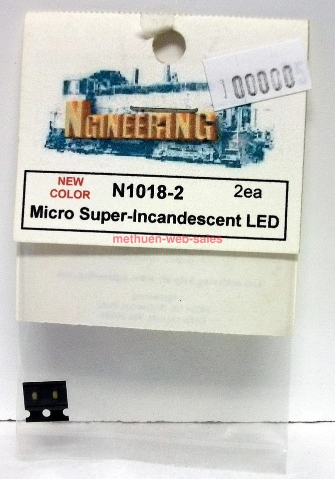 Ngineering~#N1018-2~Micro Super-Incandescent LED~2 Pieces~3.3VDC,20Ma~NOS - Image 1 of 1