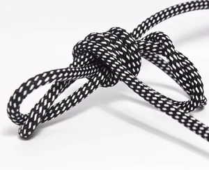 Textile Fabric Cable - 2x0, 75 And 3x0, 75 - Eu Product - Schwarz-Weisse Dots - Picture 1 of 2