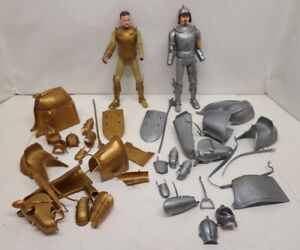 Marx Sir Stuart Figures Gold & Silver Noble Knight Armor And Horse Armor Vintage