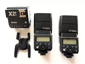 Godox TT350F Mini TTL Flash for FUJIFILM - TWO FLASH HEADS with X2T control - Picture 1 of 5