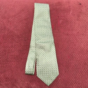 LESS COPAINS Green Geometric Silk Tie Made In Italy #11273 - Picture 1 of 8