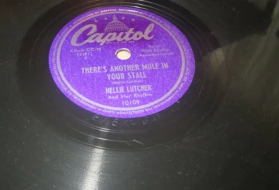 78RPM Capitol 10109 Nellie Lutcher - Mule in Stall / Reaching for Moon sharp EE- Foto 1 de 4