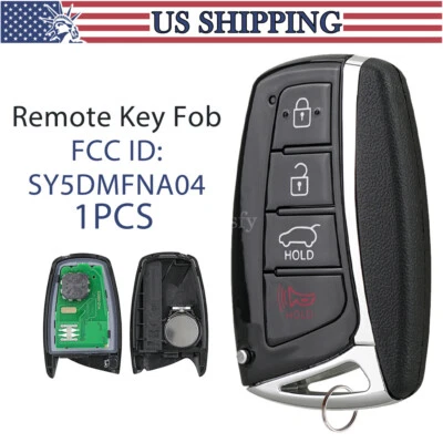 Mando a distancia llave inteligente sin llave para Hyundai Santa Fe 2013 2014 2015 2016 2017 2018 Foto 1 de 4