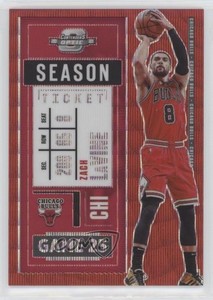 2020-21 Panini Contenders Optic Season Ticket Red Wave Prizm Zach LaVine #15