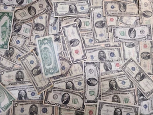 US Antique Currency Pre-1965 Lot, $30 Face, Notes: 10, 5 (2), 2 (2), 1 (6) - Picture 1 of 24