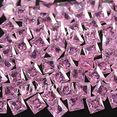Lote de 500 piezas de zafiro rosa natural de Ceilán calibrado 5.00 MM Gema de corte princesa Foto 1 de 4