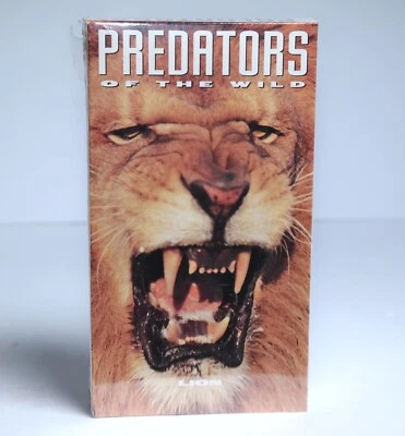PREDATORS OF THE WILD-LION-VHS *SEALED* - Image 1 of 2