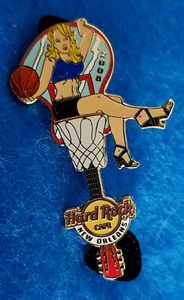 NEW ORLEANS BASKETBALL MARCH MADNESS BLONDE GIRL HOOP GUITAR Hard Rock Cafe PIN - Picture 1 of 1