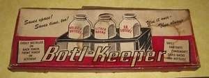 VTG GLASS MILK BOTTLE CONTAINER BOTL SLEEPER KEEPER FORT WORTH TEXAS PAPER BOX - Picture 1 of 7