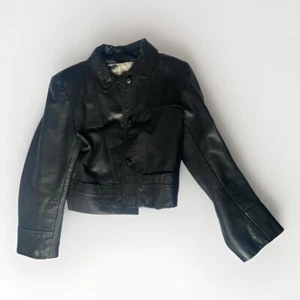 Woman’s Leather Jacket Cropped - Picture 1 of 3