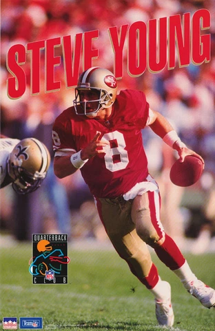 POSTER: NFL FOOTBALL : STEVE YOUNG  - SAN FRANCISCO 49'ERS  FREE SHIP  RP67 D Cover