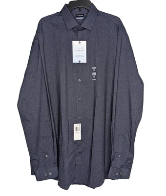 Van Heusen Mens Comfort Performance Tall Fit Shirt Size 17.5 37/38 Midnight Blue - Image 1 of 4