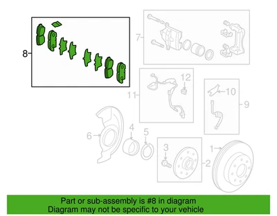 Honda 45022-SJC-A03 Front Brake Pad Set 09-12 Ridgeline Acura TL New Genuine Foto 1 de 2