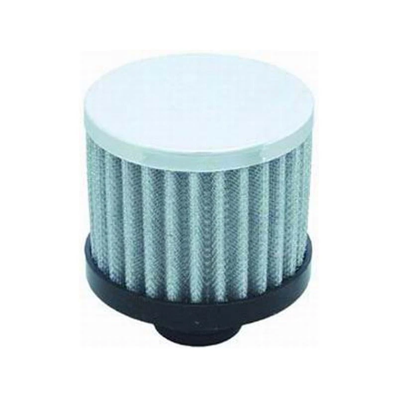 RPC Breather Element R9308; Base de goma redonda de filtro abierto con tapa cromada, push-in Foto 1 de 1
