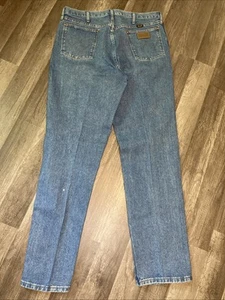 Vintage Wrangler Jeans Mens 37x34 31MWZ Straight Denim Pants Western Work USA - Picture 1 of 11