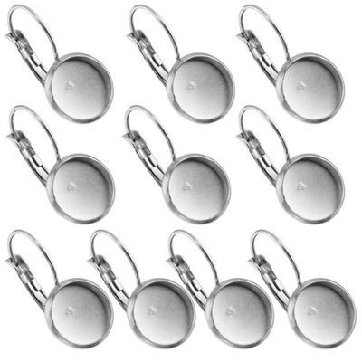  10pcs Orecchini fai da te Base Gancio per orecchio Gancio in acciaio inox - Immagine 1 di 4