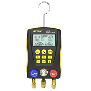 Refrigeration Digital Manifold Gauge Meter HVAC Vacuum Pressure Temp Tester Set - Picture 1 of 16